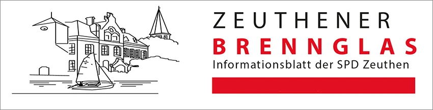 Titelkopf Brennglas Informationsblatt der SPD Zeuthen
